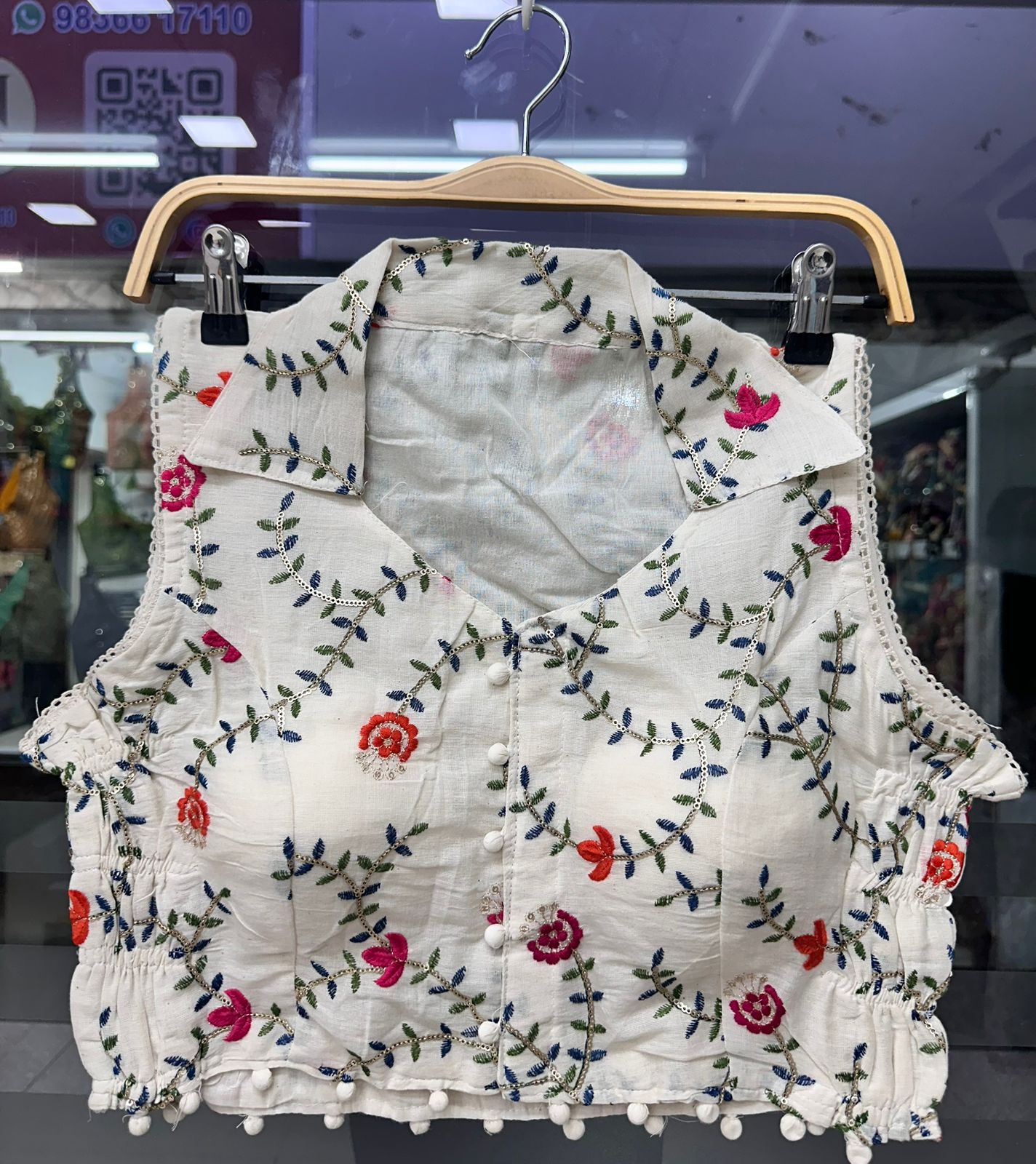 Aarunika Khadi Blouse-Stretchable